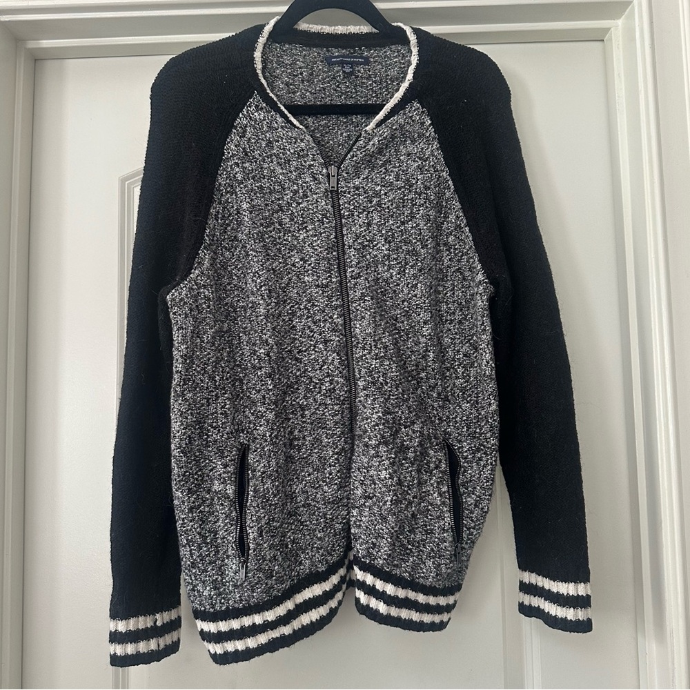 American Eagle outfitters knitted bomber varsity jacket